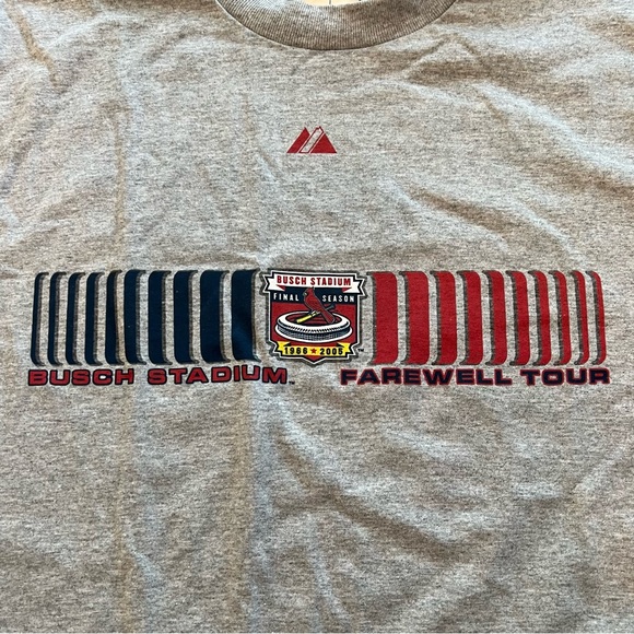 St. Louis Cardinals Busch Stadium Farewell Tour Long Sleeve T-Shirt 2005 NOS - Picture 3 of 9
